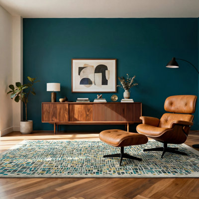Gallery Cubik Midnight Recycled P.E.T Area Rug