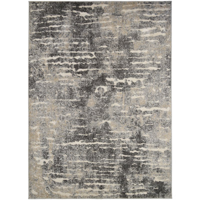 Tapis abstrait gris Lavanna