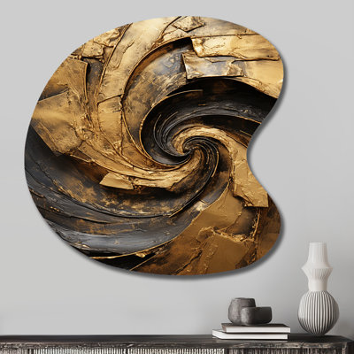 Mansfield - Abstract Spirals Drop Shape Assymterical Metal Wall Art