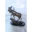 Bronze Moose Statue on Marble Base with Antlers Raised 10" x 6" x 9"H