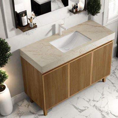 Meuble-lavabo moderne (avec meuble-lavabo et lavabo) avec rangement