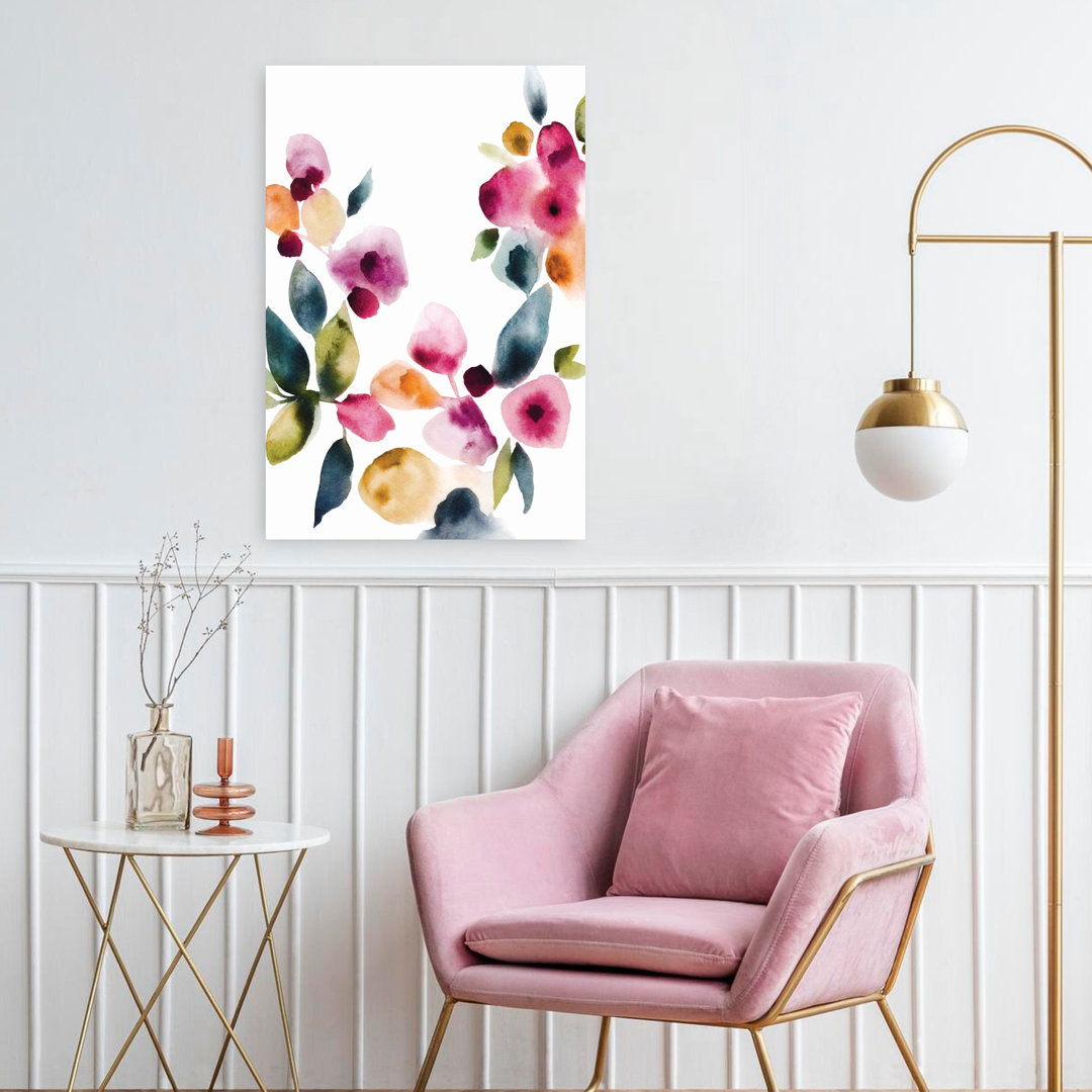 July Blooms 2 Abstract Contemporary Elegant Nature Wall Art Print
