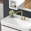 Robinet de lavabo à poignée simple 11,81 po, robinet de meuble-lavabo en laiton massif-99131831