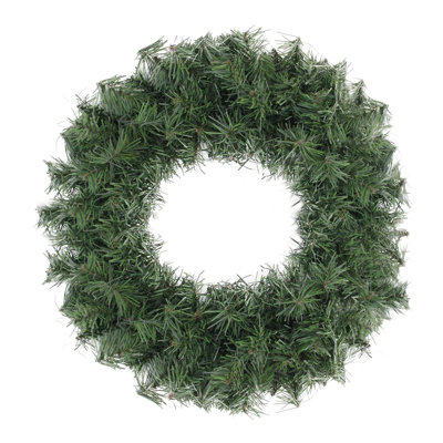 Couronne de Noël artificielle en pin canadien non éclairée
