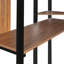 Structure de lit mezzanine en métal avec 2 tablettes et un bureau pour la chambre à coucher-1873680572