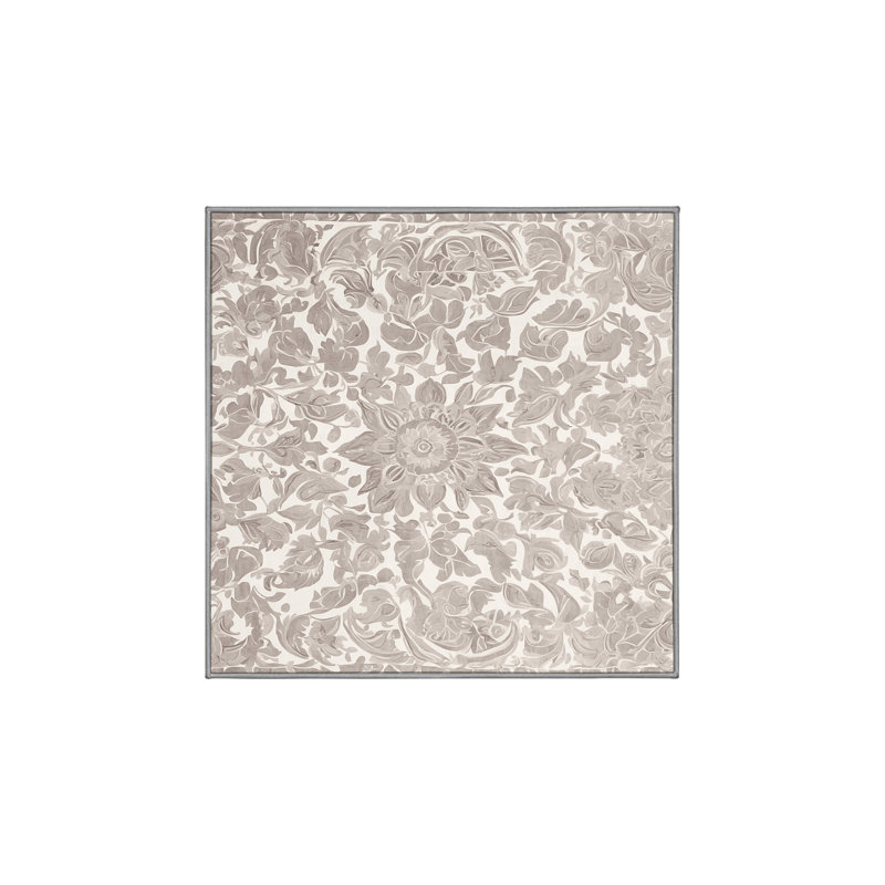 Silky Soft Plush Grey Area Rug, Square 7'