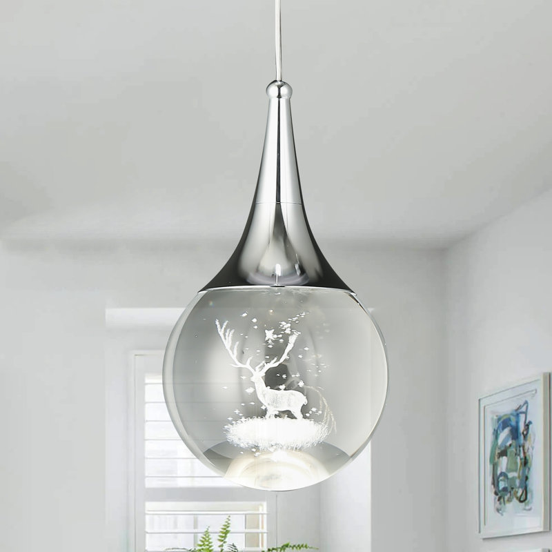Marguerette 1 - Light Chrome LED Single Pendant Light