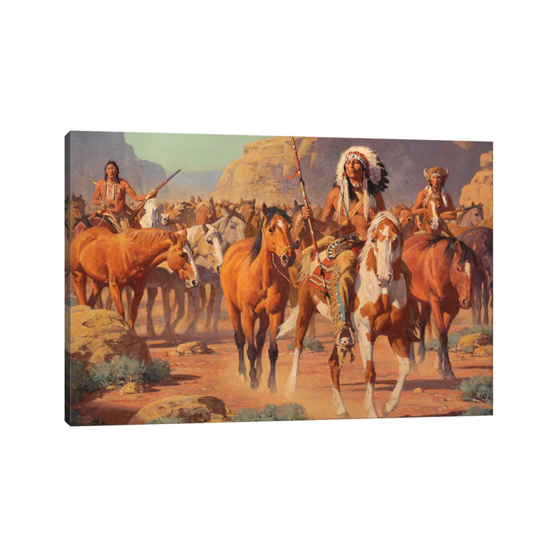 «Lost Canyon» par David Mann - peinture sur toile tendue, H 26 po x l 40 po x 1,5 po