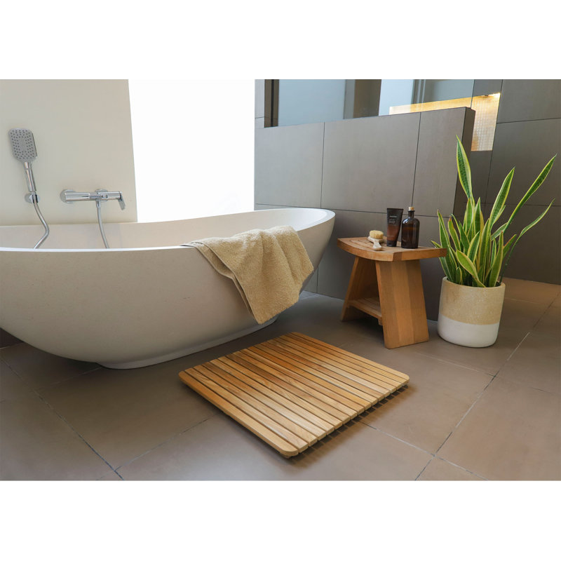 17.71'' W Teak Shower Bench