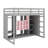 Twin-Size Wooden Loft Bed Featuring Integrated Wardrobe, Shelves And Staircase-1851700158