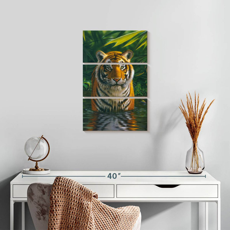 Brampt Tiger Pool, 38" H x 24" W