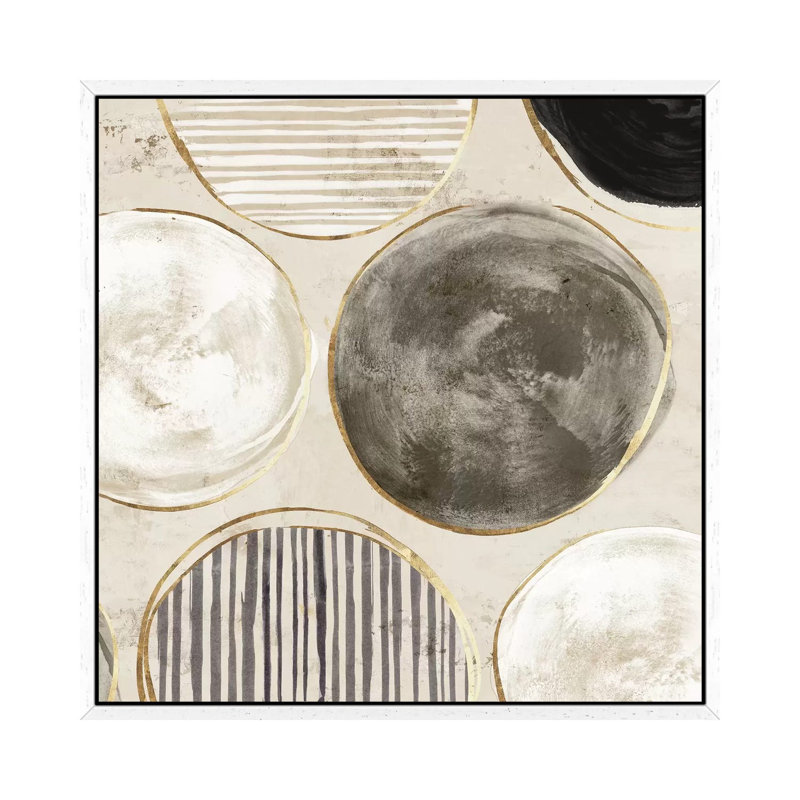 Evenness II by Eva Watts - Painting on Canvas, 93.98cm H x 93.98cm W x 3.81cm D, White Framed