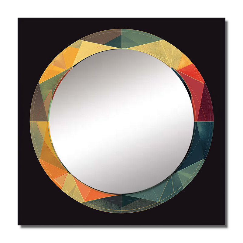 Avontay - Miroir géométrique mural décoratif pour chambre à coucher, 36 po x 36 po
