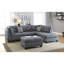 3 pièces Canapé modulaire gris et gris-1321784230