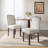 Oakridge Modern Soft Linen Fabric 6'' Thickened Upholstered Dining Chair  with Solid Wood Legs, Nailhead Trim, Ergonomic High Back-1998357168