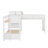 L-Shaped Bunk Bed With Drawers & USB Ports & Power Outlet, Wood Triple Bunk Bed With Desk, Ladders & Guardrails-279313108