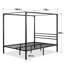 Toulouse Metal Platform Bed frame with Canopy Frame-59905135-59905130