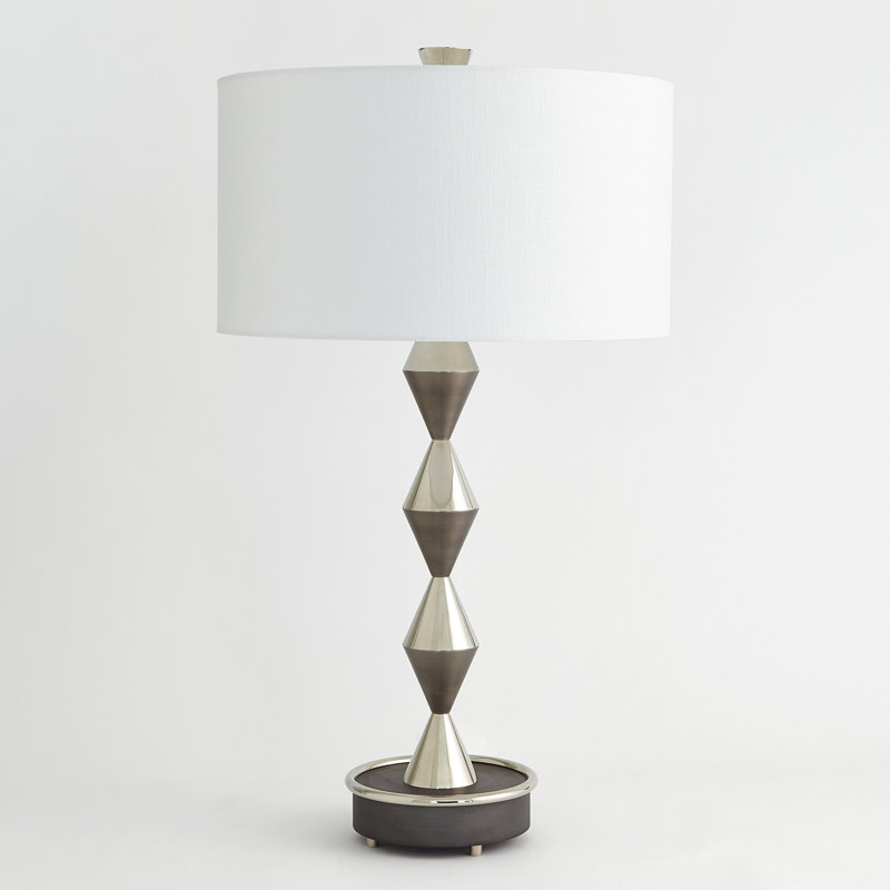 Lampe de table Italian Diamond, Bronze industriel / nickel