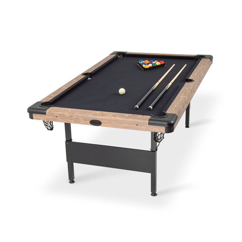 Table de billard GoSports Portable - Aucun assemblage requis Table de billard pliante en chêne, 7 pi