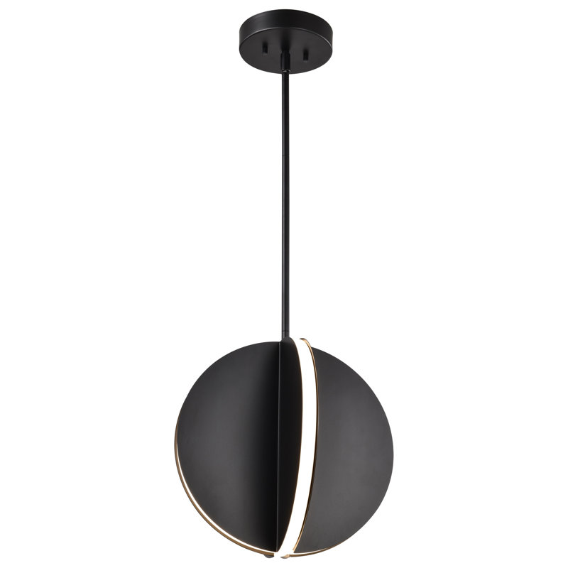 Naveena - 13 Inch LED Pendant - Matte Black - Acrylic Lens