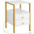 Pake 2 - Drawer 23.6" Tall Iron Nightstand with Storage and Built-In Outlets-984545935