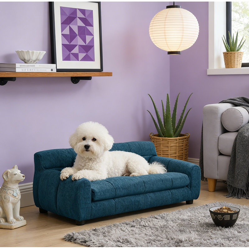 Elevated Dog Sofa Bed Pet Sofa, Blue