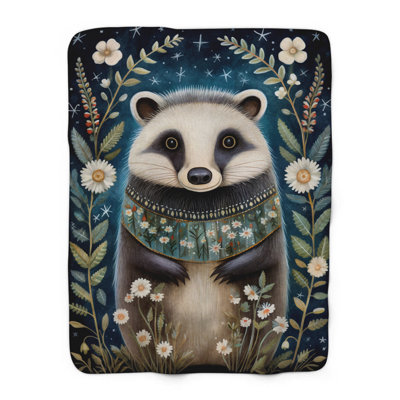 Art populaire - furet - couverture en sherpa de qualité supérieure - reproduction d'art luxueuse