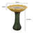 Cherysse Concrete / Cement Pedestal Birdbath