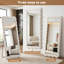 Miroir irrégulier pleine longueur ondulé avec cadre enveloppé de flanelle-1810357428-1810357430