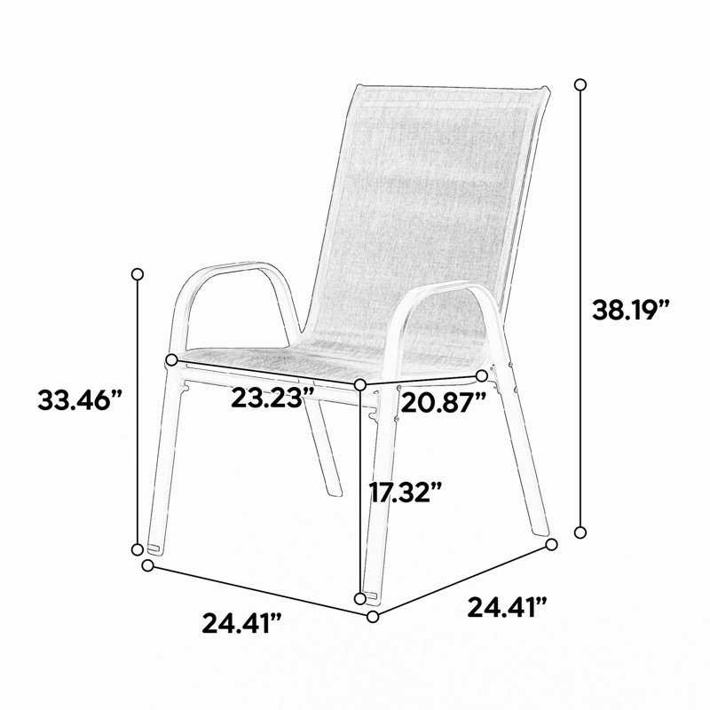 Ensemble de patio 3 pièces, chaises de camping d'extérieur, Brun