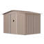 Remise de rangement extérieure 8 'x 6' en métal avec portes coulissantes pour jardin et cour