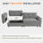 131" Adjustable Seat Depth Cloud Modular Sectional Sofa With Storage-37020003-37020028