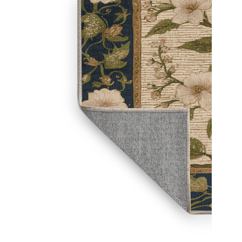 Tapis brun français lavable à la machine, Carré 7 pi