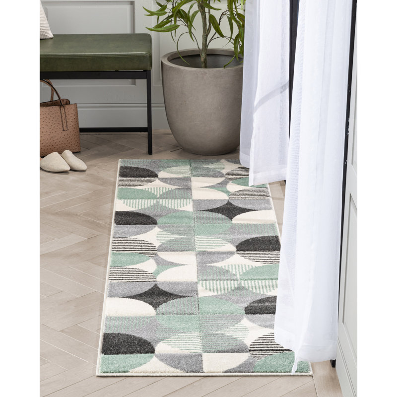 Astrid Geometric Synthetic Area Rug, Runner 67 x 220 cm