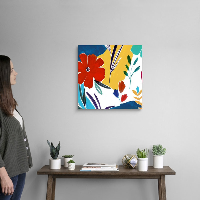 Reproduction d’art sur toile, "gaifulness I" par Isabelle Z, H 20 po x l 20 po x P 1,25 po, Toile tendue