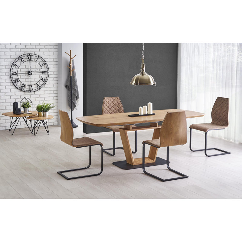 Jacobian Metal Base Dining Table, Black