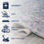 Tapis bleu / gris clair Shaii Global Medallion-365073152