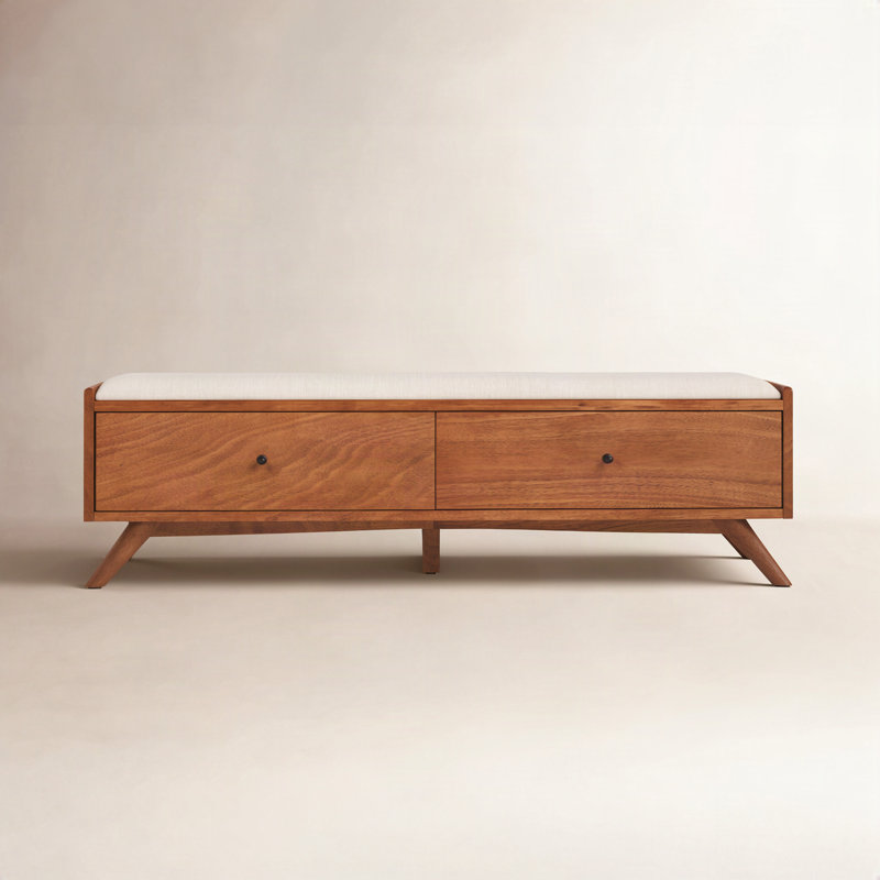 Banc de rangement de 59 po Williams, Châtaigne