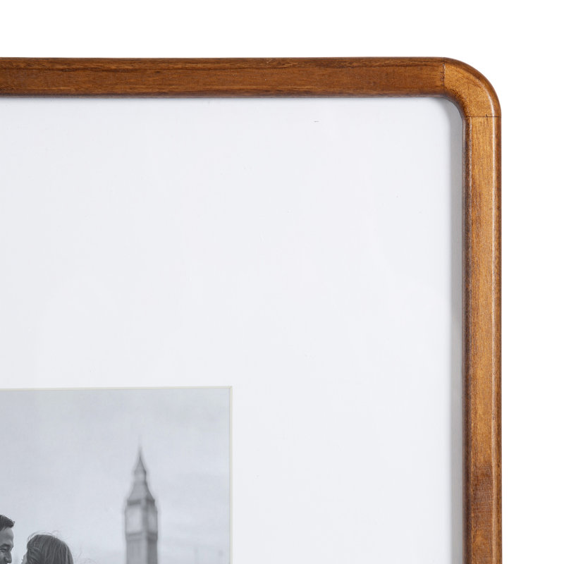 Rounded Rectangle Wood Frame Set, 8" W x 10" H, Brown