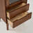 47"H Solid Oak Mid-Century Modern Accent Cabinets with 2 Drawers, Fluted Glass Door-1631944540-1631944530