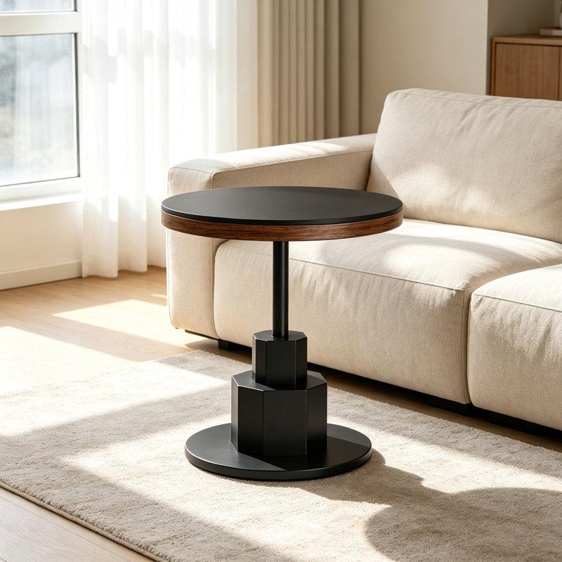 Coffee Table, 21.65" H x 19.68" W x 19.68" D, Black