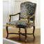 Upholstered Arm Chair in Gray/Yellow