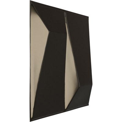 Panneau mural décoratif 3D Locke EnduraWall l 11 7/8 po x H 11 7/8 po, gris anthracite métallique (couvre 0,98 pi2)