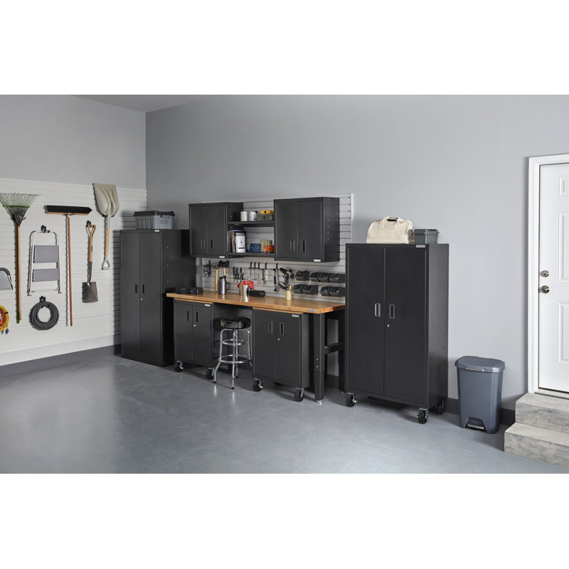 Ready-To-Assemble Mobile Storage Cabinet, Black