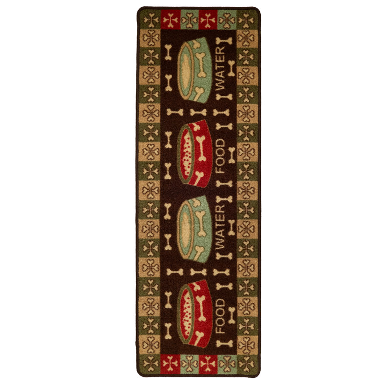 Pet Design Slip Resistant Indoor Machine Washable Door Mat and Runner Rug 2' x 5'