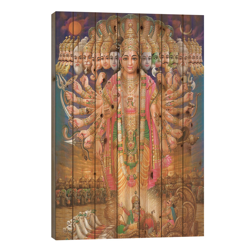 Le dieu indou Vishnu comme Virat Swaroop, L 26 po x H 40 po