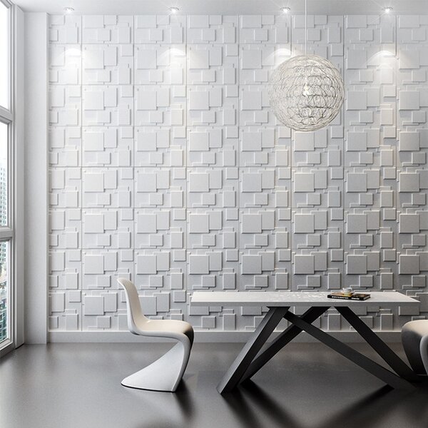 Embossed wood panel wallpaper | 3D Panel Effect Wallpaper | Mineheart