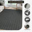 Lavable tapis 5 x 7 chambre de bébé contemporain Boho antidérapant, à poils courts, résistant aux taches, sans perte, facile à nettoyer, bureau bleu moderne-562193699