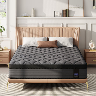14" Twin Boxed Memory Foam Cooling Medium Hybrid Mattress with CertiPUR-US, OEKO-TEX Certified
