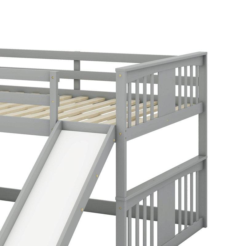Full Over Full Bunk Bed With Ladder With Slide